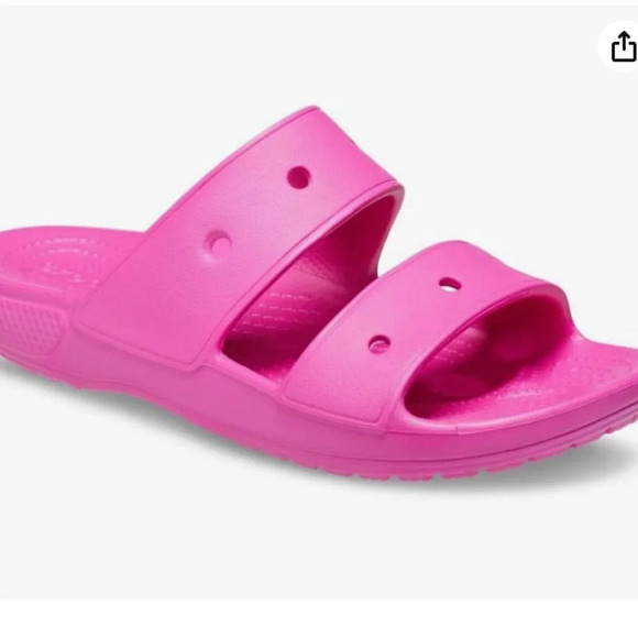 NWT Crocs Unisex-Adult Classic 2 strap slide Sandal, pink, Men's 12, women's 14 - Picture 2 of 2